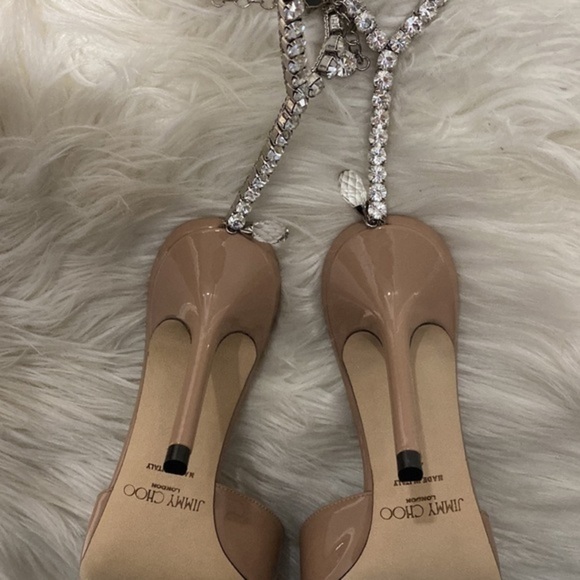 New Jimmy Choo Saeda Crystal ankle strap pointed toe pump size 36EU - Picture 11 of 15